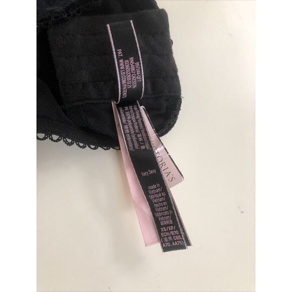 Victoria's Secret high-neck XS BLACK gold embroidered - Picture 5 of 6